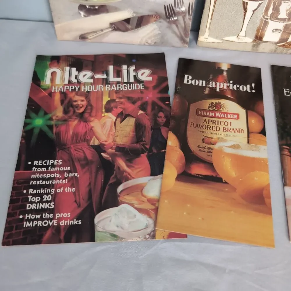 Lot of 7 Liquor Recipe Booklets Joy of Cordials Amaretto Seagram Kahlua Food